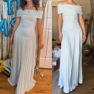 NEW Lioness Field Of Dreams Knit Maxi Dress - Light Blue